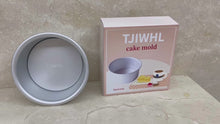 Load and play video in Gallery viewer, TJIWHL Baking 4 inch Cake Mould, Anodized Heightened Round Live Bottom Cake Mould, Chiffon Cake Mould, Non-Stick
