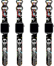 Load image into Gallery viewer, SadSkins Christmas Watch Bands Compatible with Apple Watch 38mm 40mm 42mm 44mm 45mm, Adjustable Waterproof Wristbands Soft Silicone Replacement Strap for iWatch Series 8 7 6 5 4 3 2 1 SE
