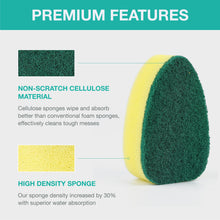 Load image into Gallery viewer, Non Scratch Dishwand Refills Handle, Dish Wand Refill Pack, 6 Heavy Duty Replacement Sponge Heads Set, Soap Dispenser Scrubbers, Dishwashing Scrub Dispensing Brush Pads, Dishwasher Cleaning Tool kit
