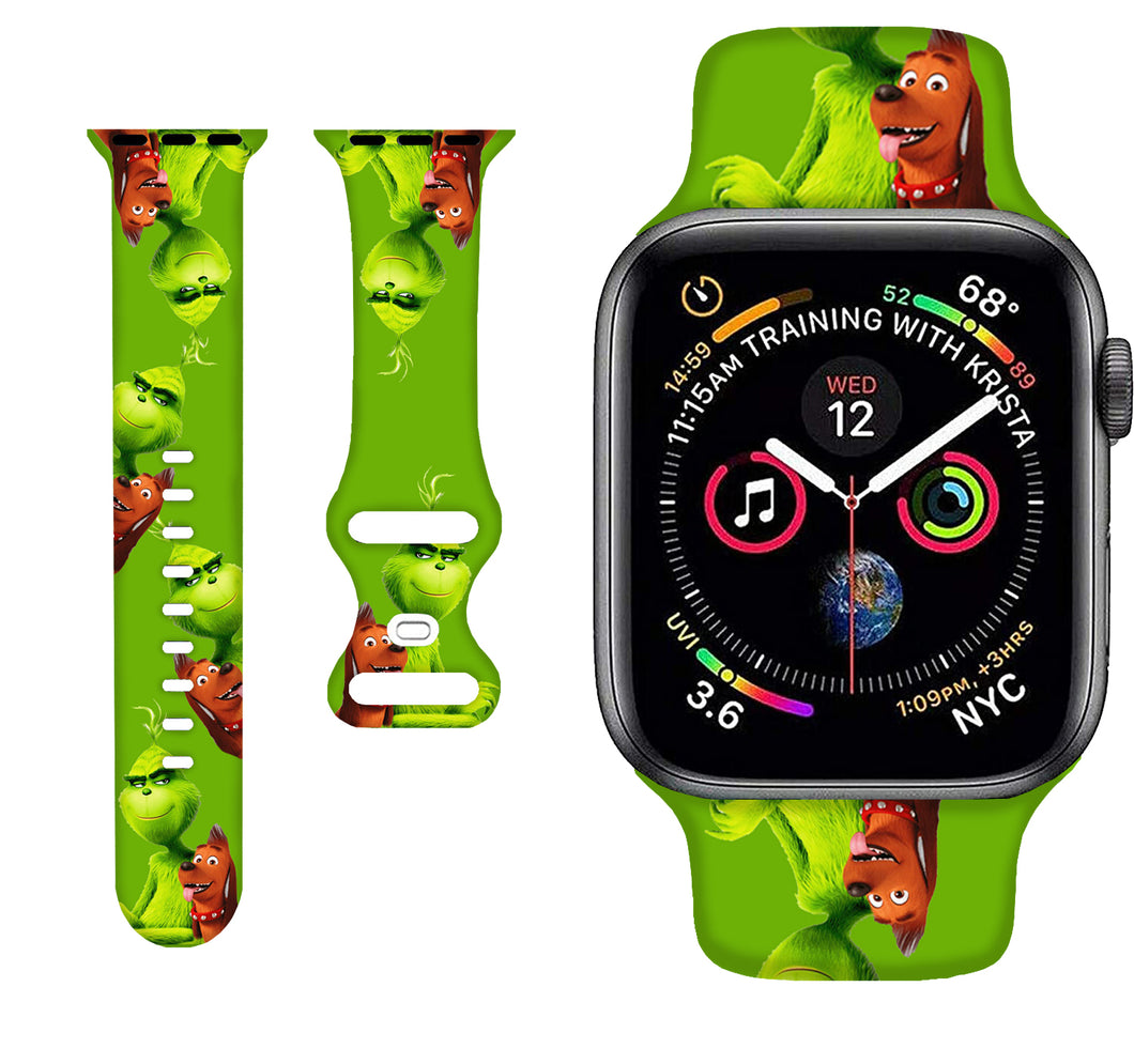 SadSkins Christmas Watch Bands Compatible with Apple Watch 38mm 40mm 42mm 44mm 45mm, Adjustable Waterproof Wristbands Soft Silicone Replacement Strap for iWatch Series 8 7 6 5 4 3 2 1 SE