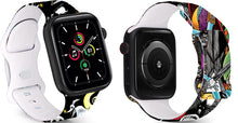 Load image into Gallery viewer, SadSkins Christmas Watch Bands Compatible with Apple Watch 38mm 40mm 42mm 44mm 45mm, Adjustable Waterproof Wristbands Soft Silicone Replacement Strap for iWatch Series 8 7 6 5 4 3 2 1 SE
