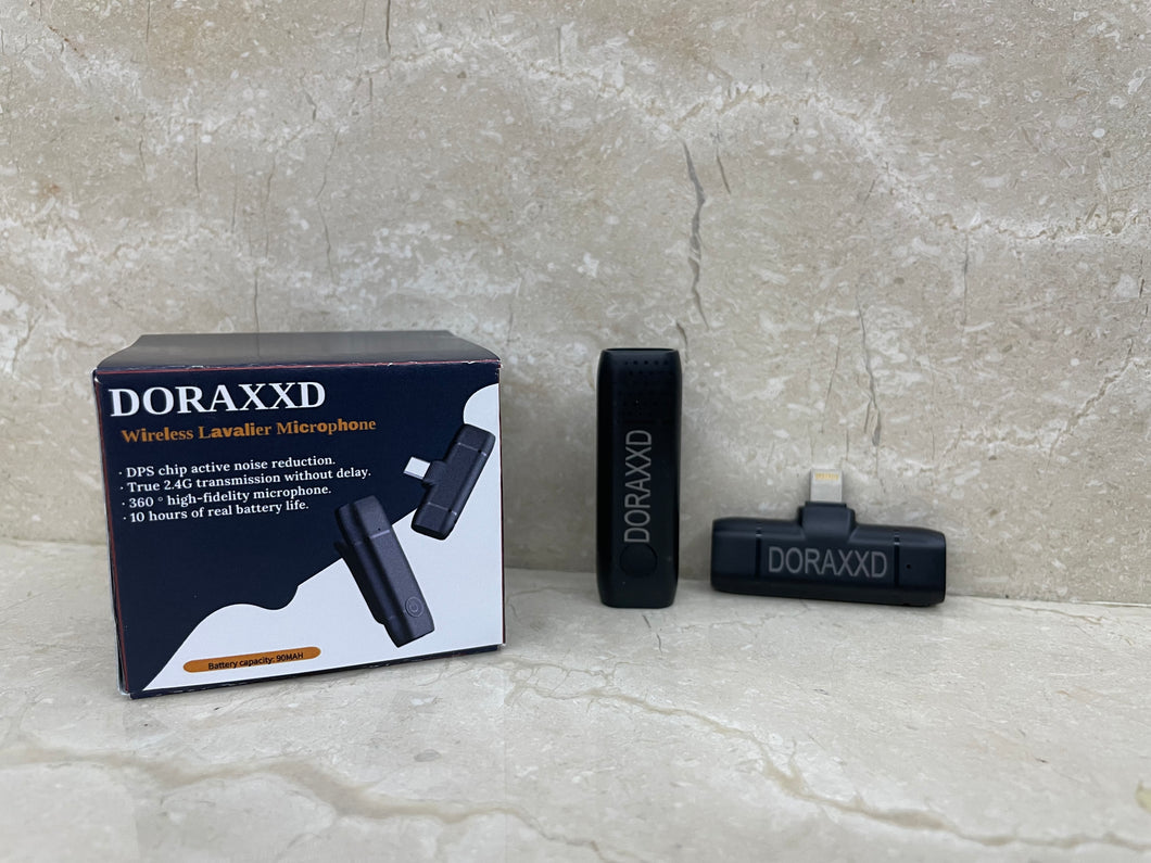 DORAXXD wireless lavalier microphone, intelligent noise-canceling recording microphone, cell phone live shooting video microphone equipment