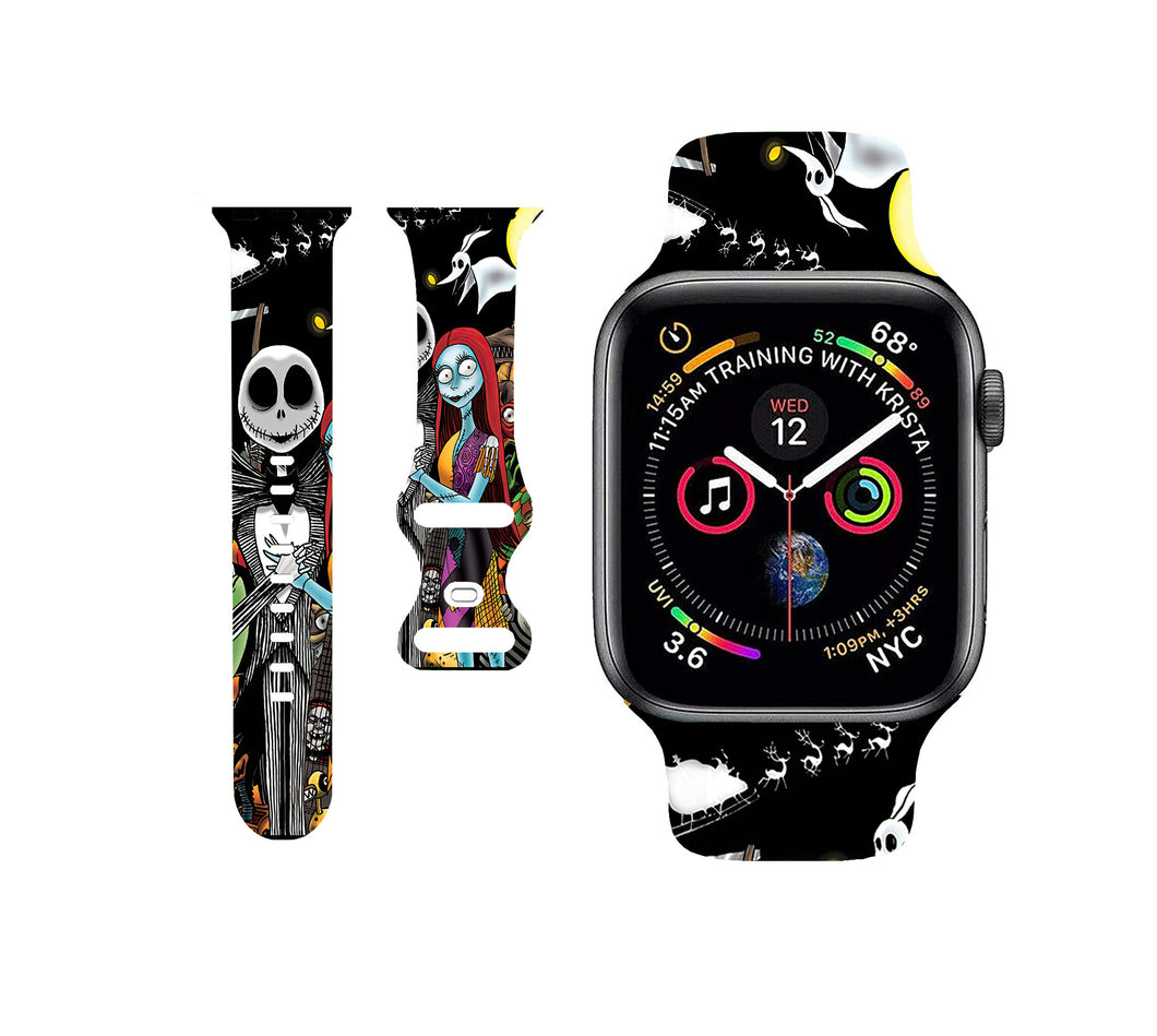 SadSkins Christmas Watch Bands Compatible with Apple Watch 38mm 40mm 42mm 44mm 45mm, Adjustable Waterproof Wristbands Soft Silicone Replacement Strap for iWatch Series 8 7 6 5 4 3 2 1 SE