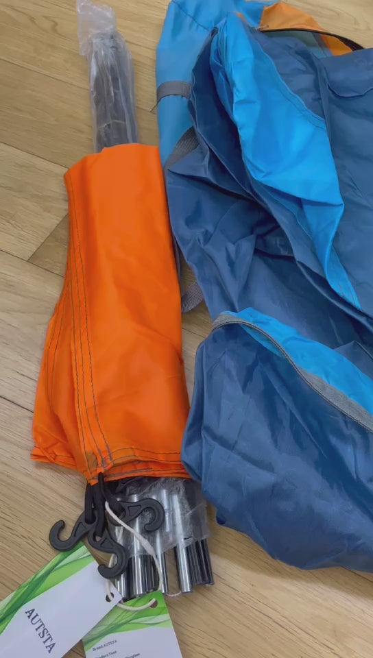 AUTSTA tent, outdoor portable folding tent, fully automatic picnic camping tent, field rain thickening sun protection