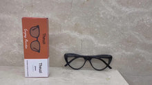 Load and play video in Gallery viewer, Theuzi black frame glasses, senior sense of thin glasses, eye protection glasses
