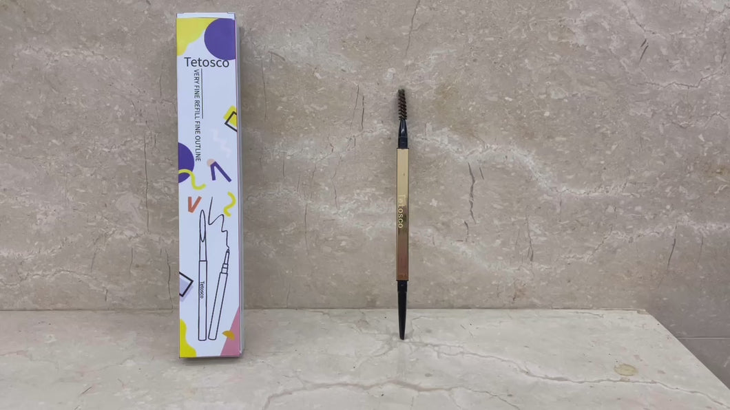 Tetosco Eyebrow Pencil, Eyebrow Gel Pencil, Long Lasting Waterproof and Sweatproof One Pack