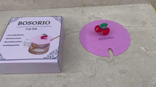 Load and play video in Gallery viewer, BOSORIO food grade cup lid, silicone cup lid, mug lid, cup lid with spoon
