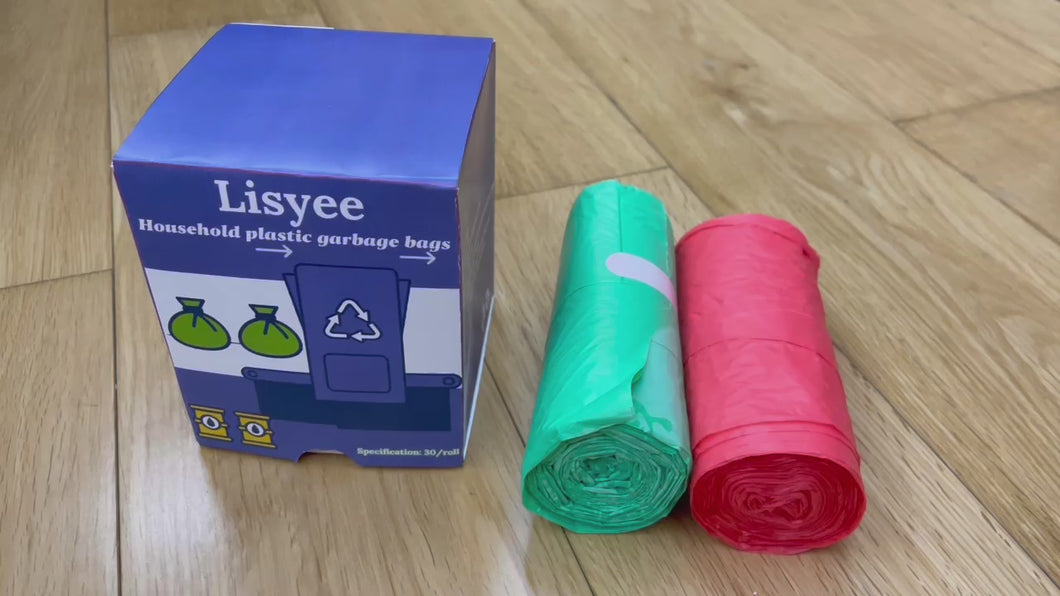Lisyee garbage bags, household portable garbage bags, plastic thickened garbage bags, garbage cans plastic bags large
